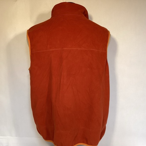 L.L. Bean Zip Up Fleece Vest Men’s size Large Burnt Orange - Picture 4 of 11